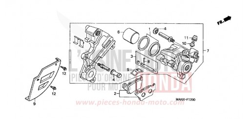 ETRIER DE FREIN ARRIERE NX650X de 1999